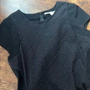 Diane Von Furstenberg Black Eyelet Dress